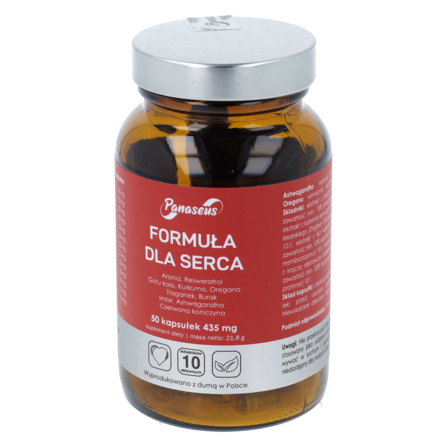 Panaseus formuła dla serca, 50 kapsułek