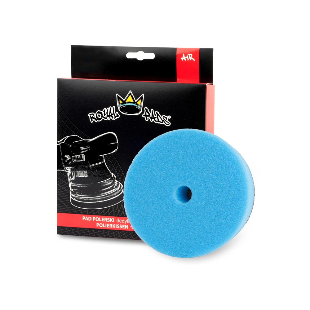 Royal Pads AIR Heavy Cut Pad 80mm Niebieski -bardzo twardy pad polerski do maszyn Dual Action