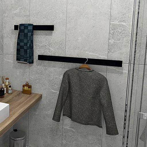 Sapho Patron drążek na ręcznik 80 cm czarny mat PX079
