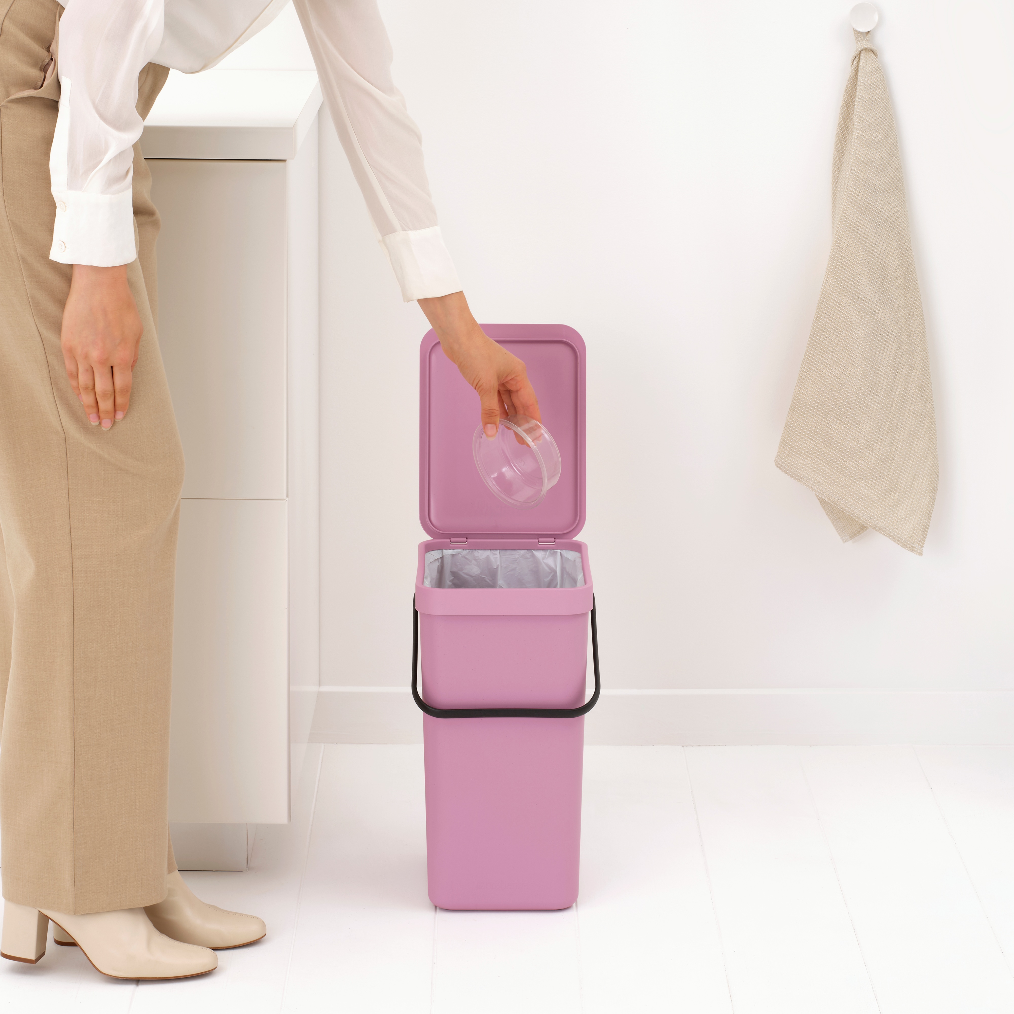 Brabantia Sort & Go sortownik na odpady 16 l Lilac Pink 255489
