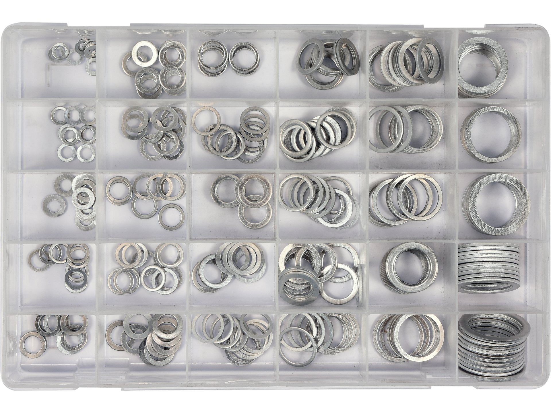 Zestaw podkładek aluminiowych YATO 300 szt. pod korki oleju YT-06865