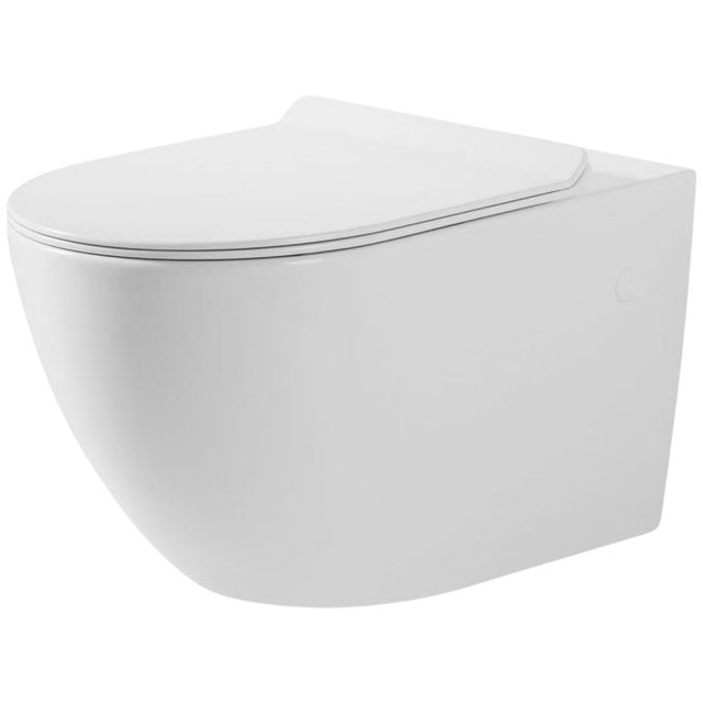 INVENA Miska WC podwieszana LIVADIA bezkołnierzowa z deską wolnoopada
