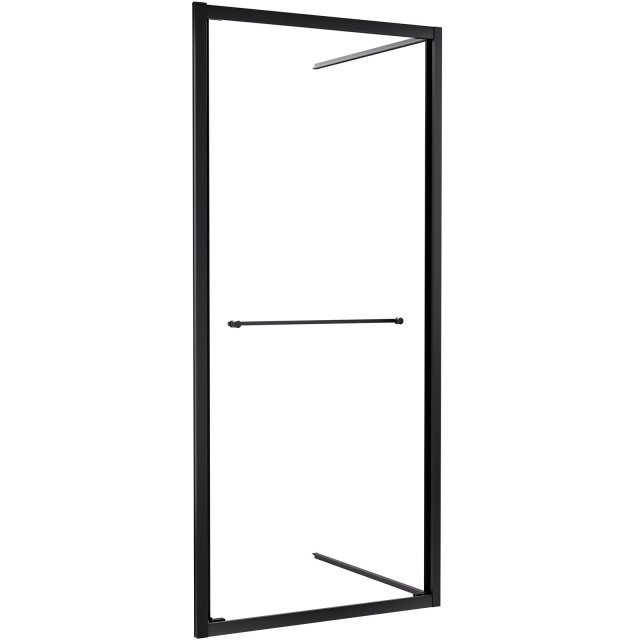NEW TRENDY Drzwi prysznicowe wnękowe LUMARO 70 cm przesuwne czarne TE