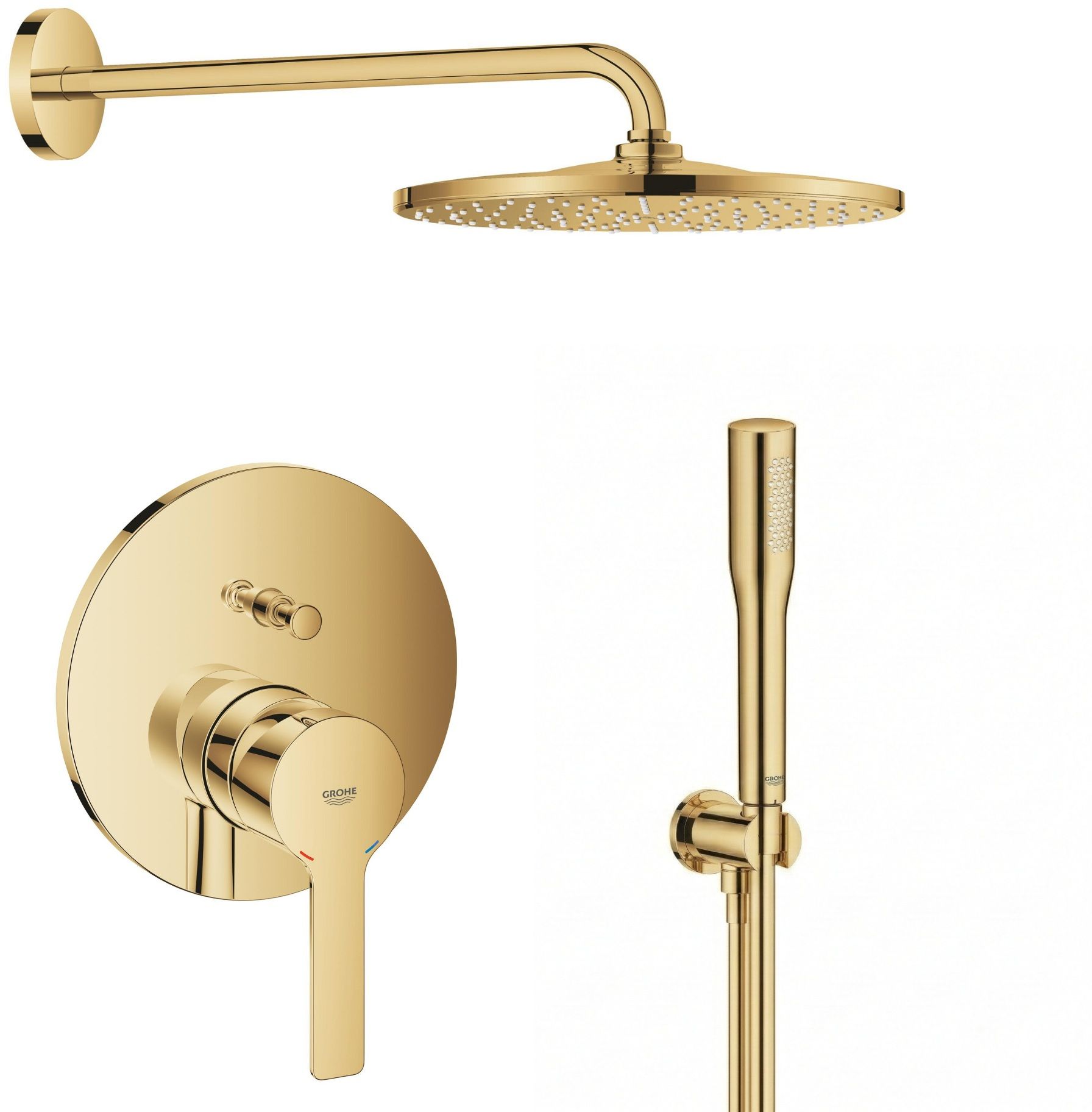 Darmowa Dostawa - Zestaw prysznicowy podtynkowy z deszczownicą cool sunrise Grohe Lineare abset12165