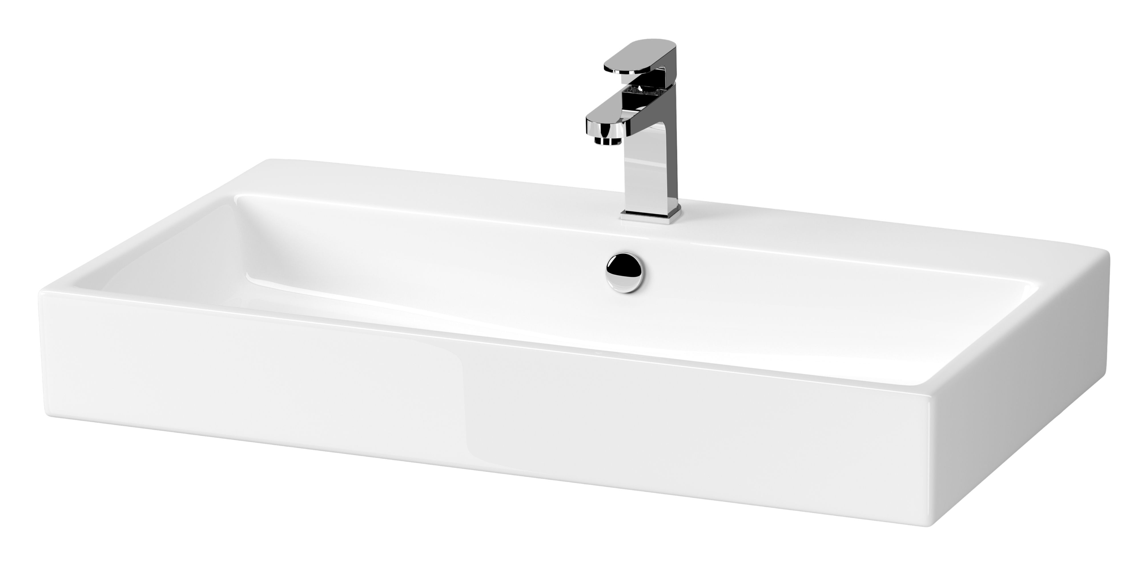 Darmowa Dostawa - Umywalka 81x46.5 cm prostokątna meblowa biała Cersanit Virgo K118002