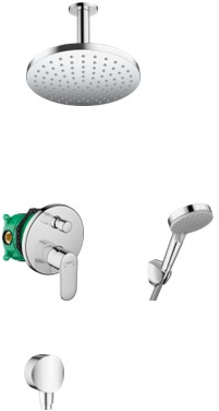 Darmowa Dostawa - Zestaw prysznicowy podtynkowy z deszczownicą chrom Hansgrohe Vernis Blend abset11379