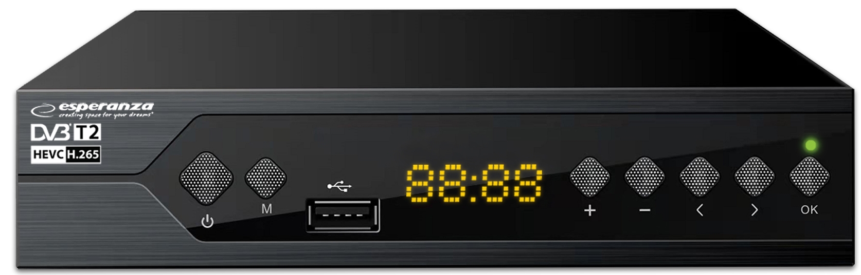 ESPERANZA Tuner TV DVB-T/T2 EV107R DVB-T2 H265/HEVC - Henryx24