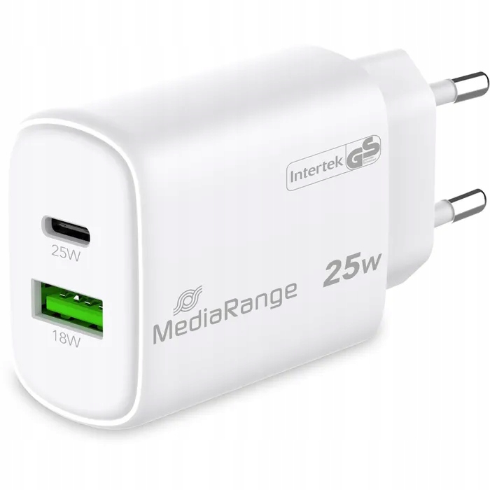 MR Ładowarka 2xUSB USBC+USB 3A 25W MRMA112-2 MEDIARANGE - Henryx24