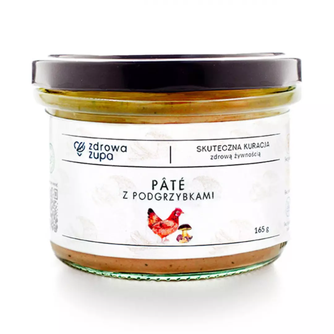 Pâté z podgrzybkami bezglutenowe, czysty skład (165g)