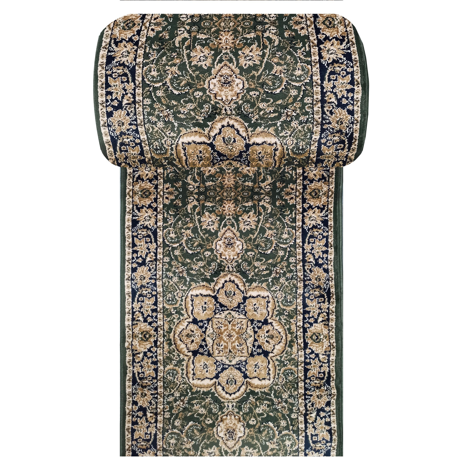 Chodnik Kashmir New 03 - zielony - szerokość od 70 cm do 120 cm