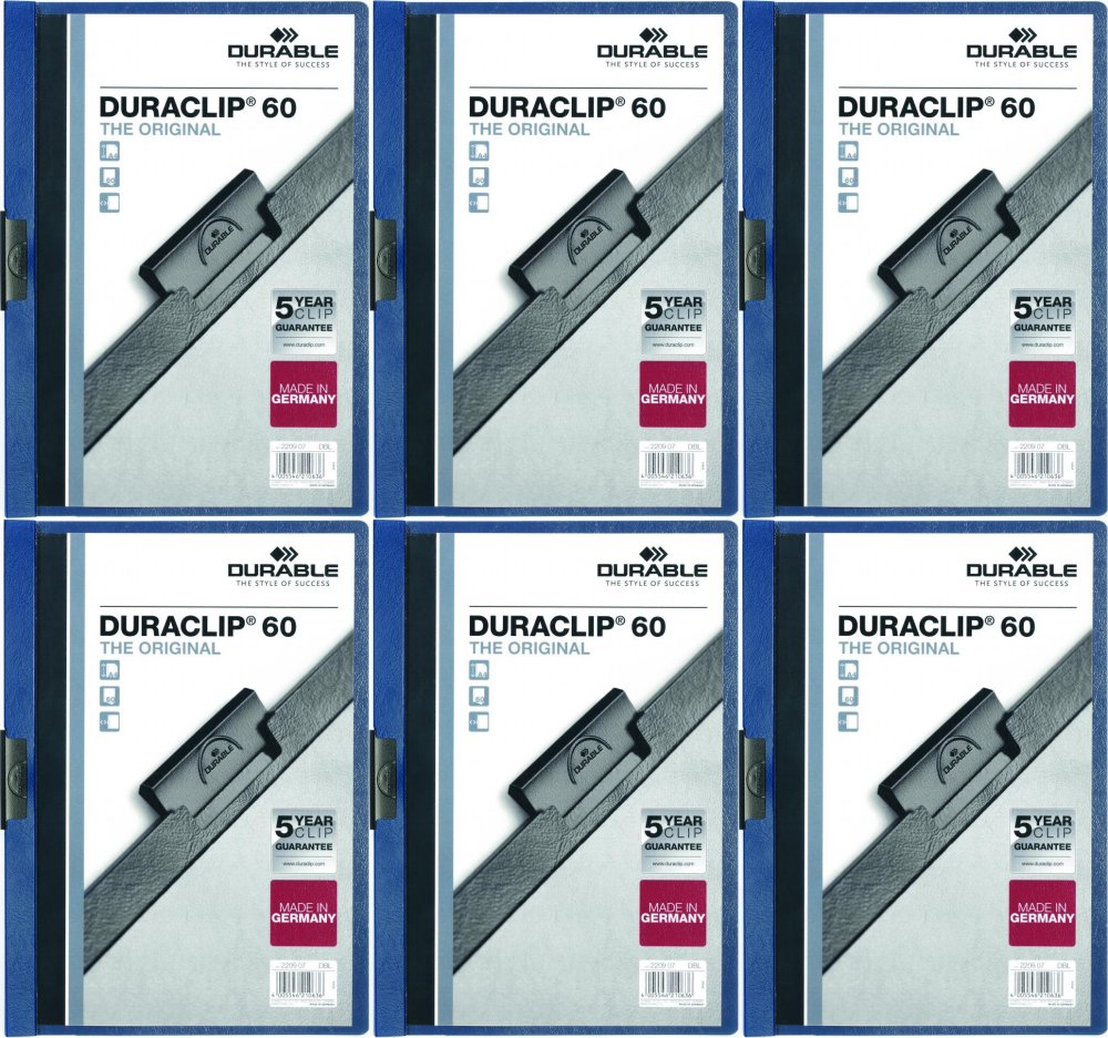 Durable DuraClip Skoroszyt A4 z klipsem, do 60 kartek, granatowy