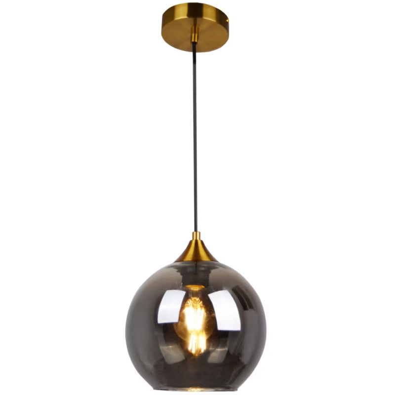 Lampa wisząca Polux Damar czarno-złota 1xE27x20W