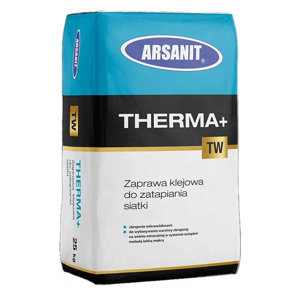 Zaprawa klejowa do zatapiania siatki na wełnie Arsanit Therma+TW 25kg