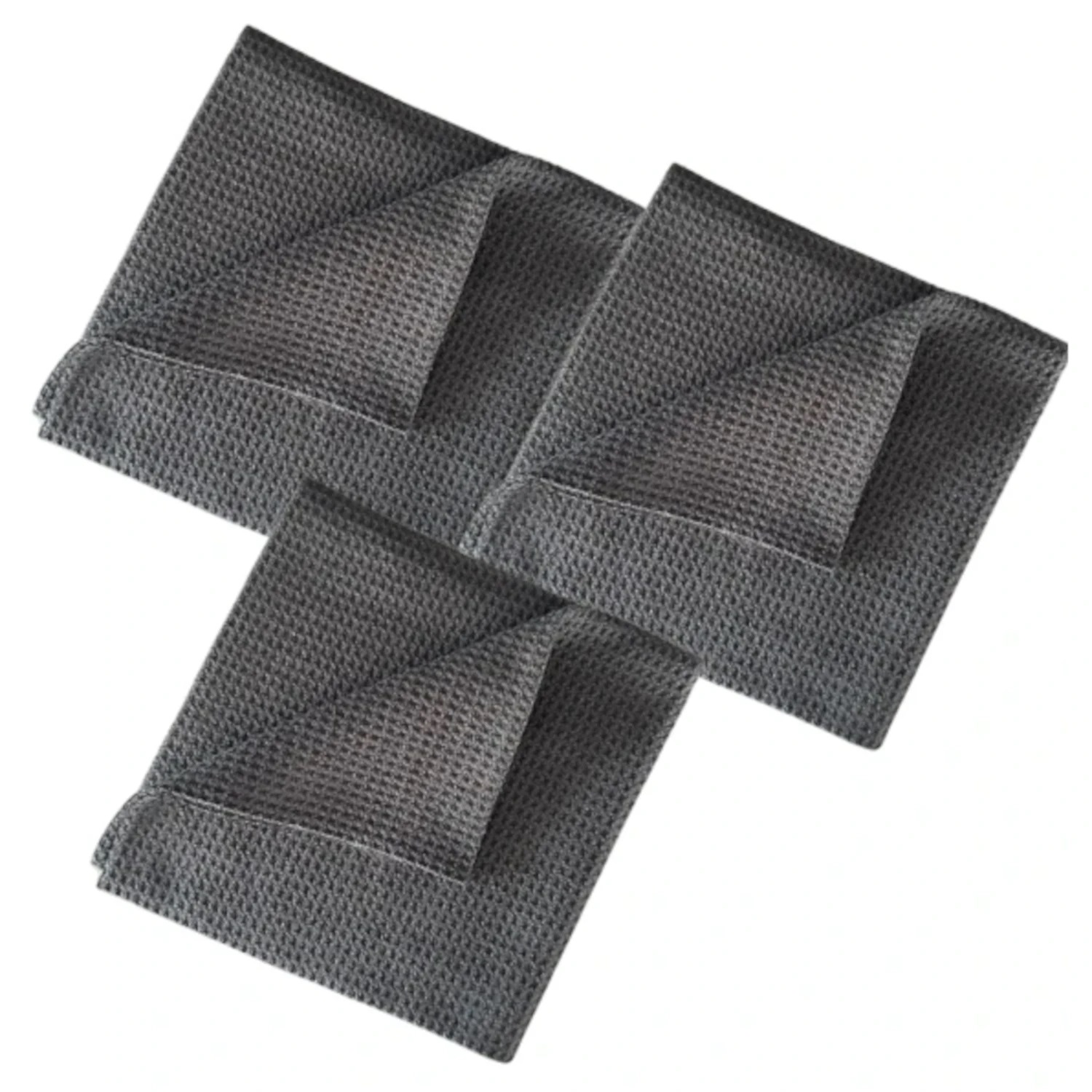 Royal Pads Glassfiber 40x40cm Szary 3szt - zestaw bezkrawędziowych mikrofibr waflowych do szyb