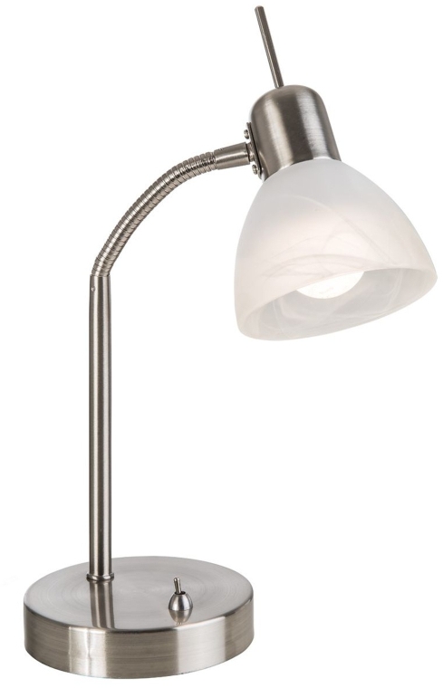 Globo Lighting Daytona lampa stołowa 1x5 W biała-nikiel 518901016X