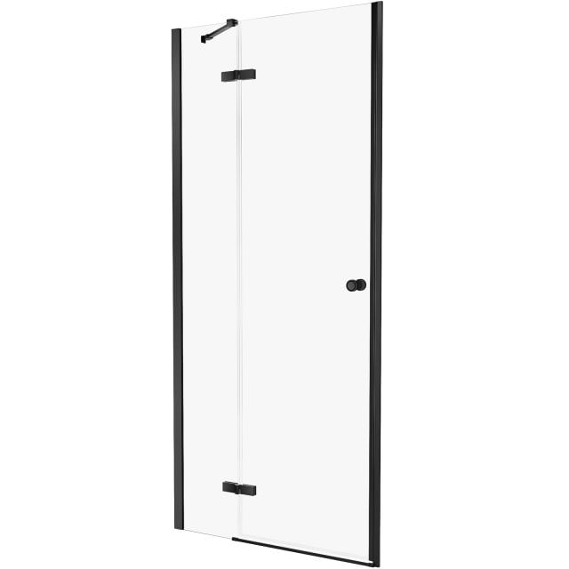 NEW TRENDY Drzwi prysznicowe KALIBRA BLACK 110x195 uchylne lewe D-101