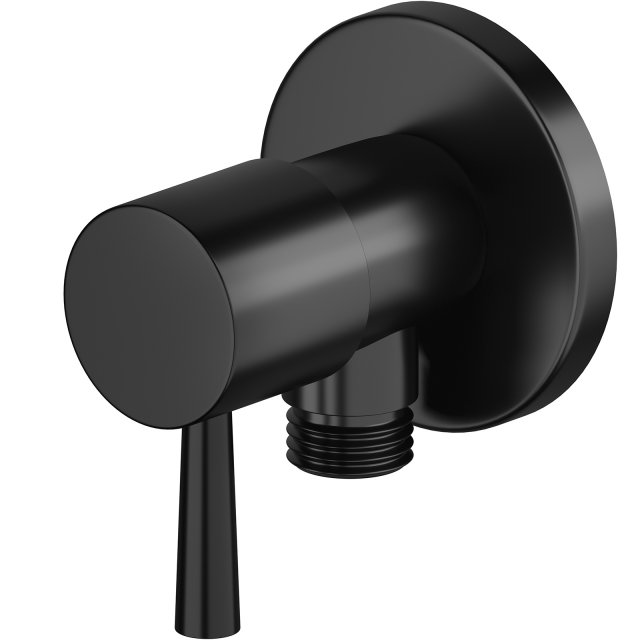CERSANIT Zawór kątowy UNIVERSAL okrągły czarny S1056-005