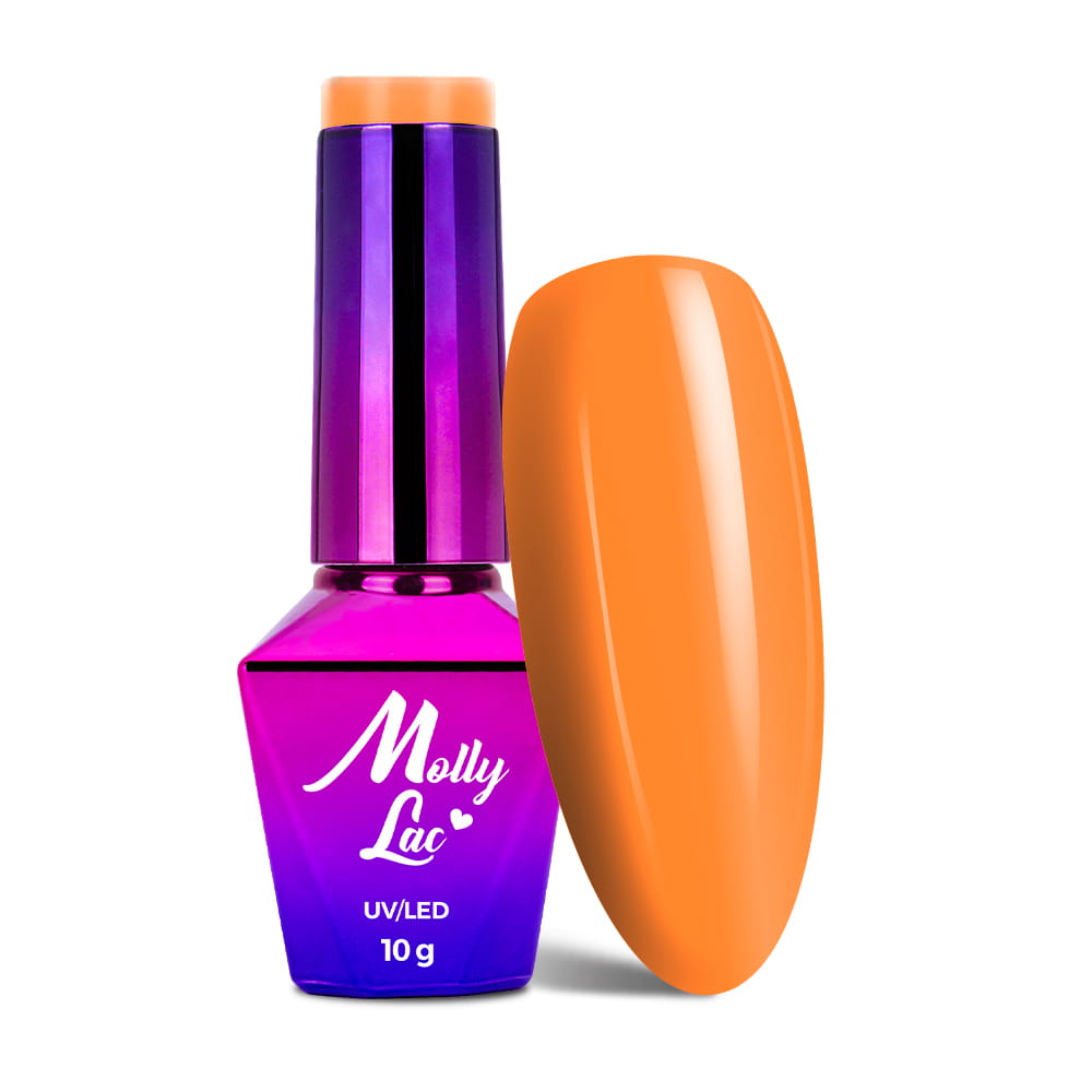 Lakier hybrydowy LED/UV Gel Polish MollyLac AntiDepressant Nr 491 Tangerie 10 g
