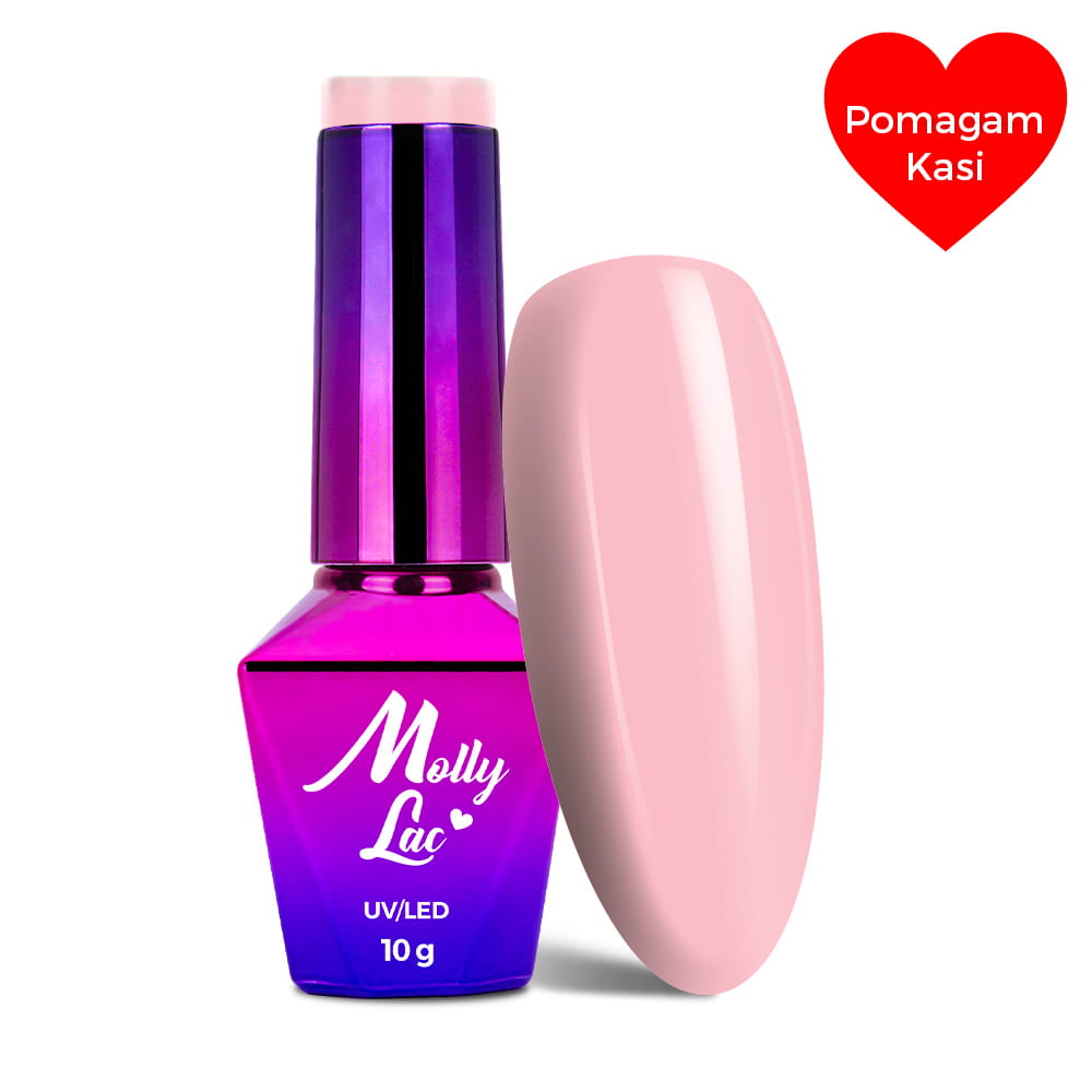 Lakier hybrydowy LED/UV Gel Polish MollyLac Silk & Cotton Nr 362 Cashmere 10 g