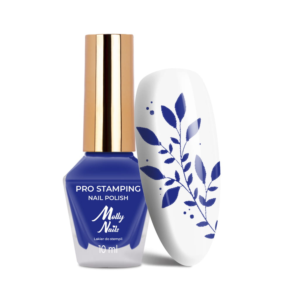 Lakier do stempli i stampingu Molly Nails PRO Stamping Dark Blue Nr 21 10ml