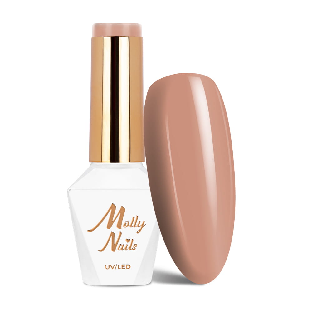 Lakier hybrydowy LED/UV Gel Polish Molly Nails Choco Dreams Nr 350 Salted Caramel HEMA/Di-HEMA Free 8g