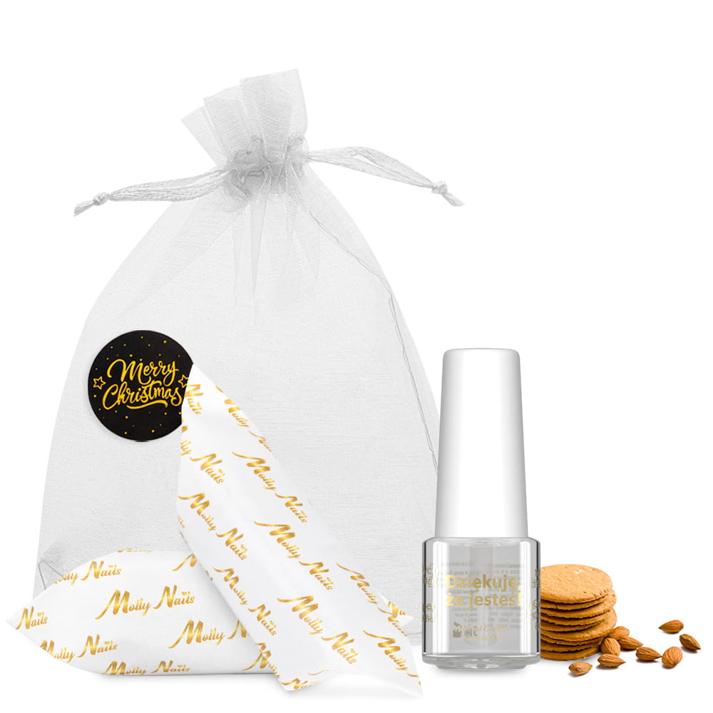Oliwka okazjonalna do skórek i paznokci o zapachu Almond Cookies z krówkami w ozdobnym woreczku 5ml