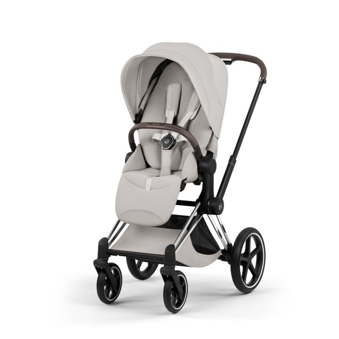 Cybex Priam 5.0 Style - wózek spacerowy-City Grey-Chrome (with brown leather)