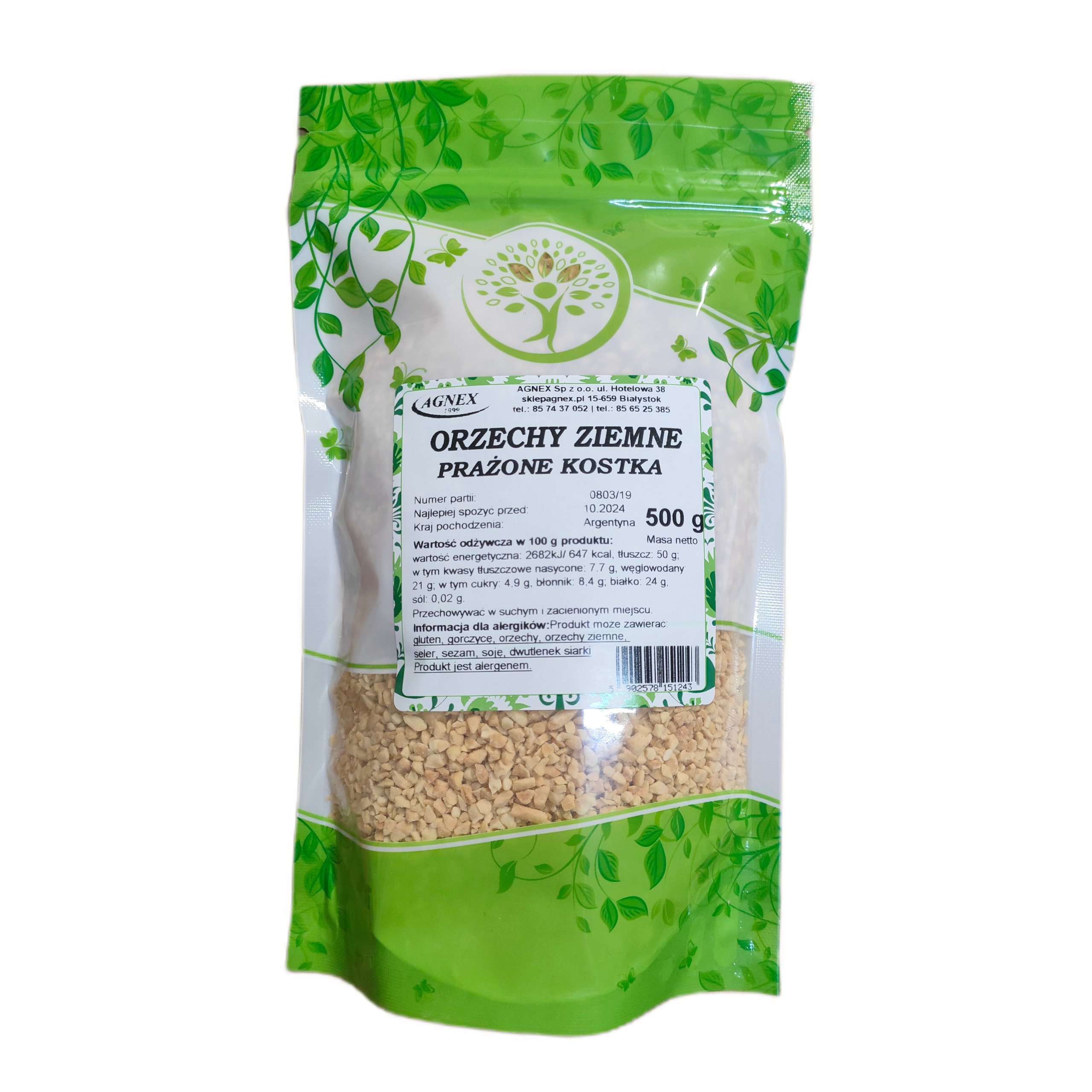 Orzechy ziemne prażone kostka 500g