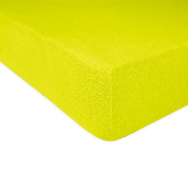 Grube Prześcieradło FROTTE 140x200 na gumkę wz. 034 limonka
