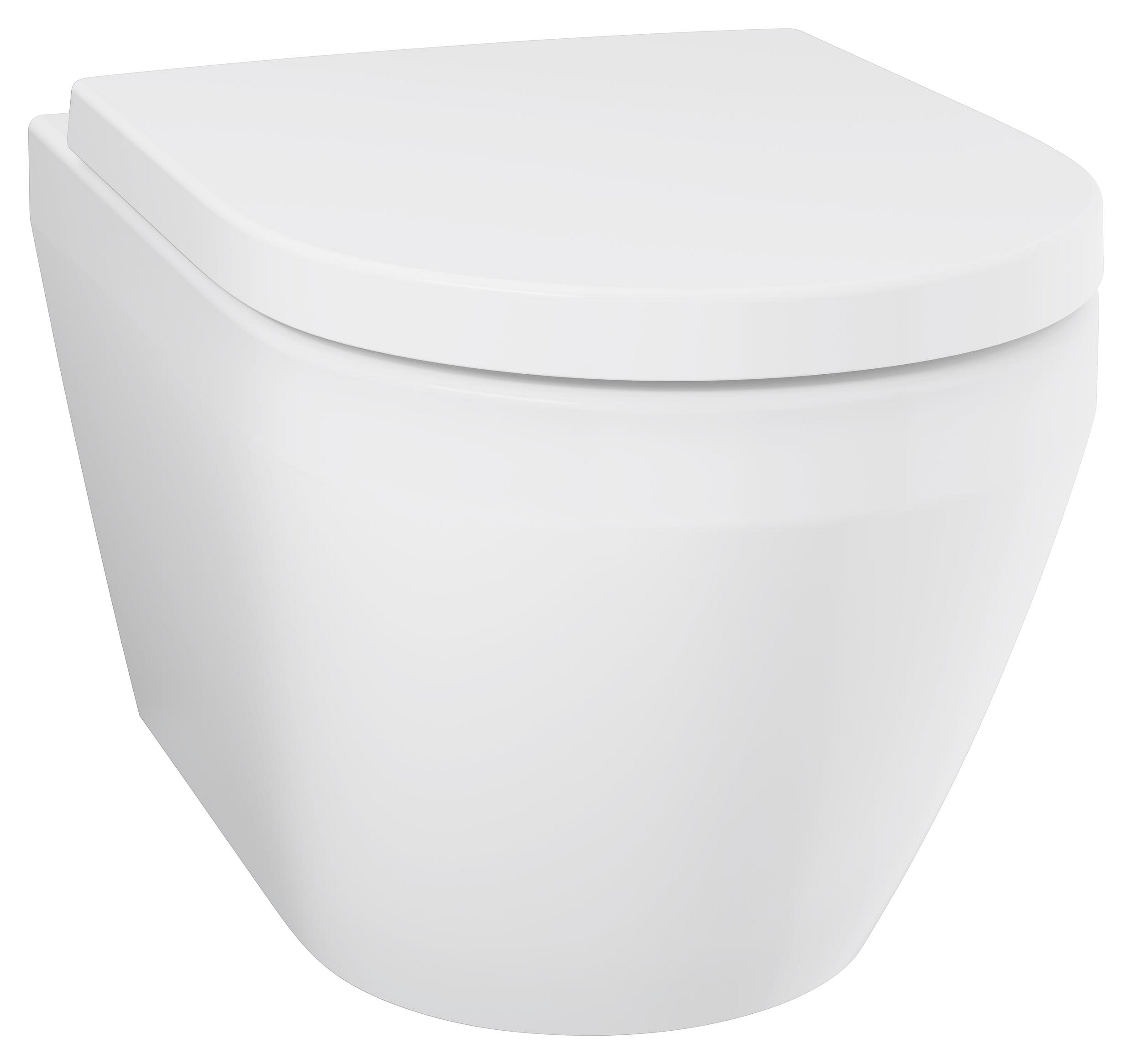 Darmowa Dostawa - Miska WC z deską wolnoopadającą wisząca bez kołnierza ze spłukiwaniem wirowym biały połysk Grohe Euro Ceramic 102510SH00