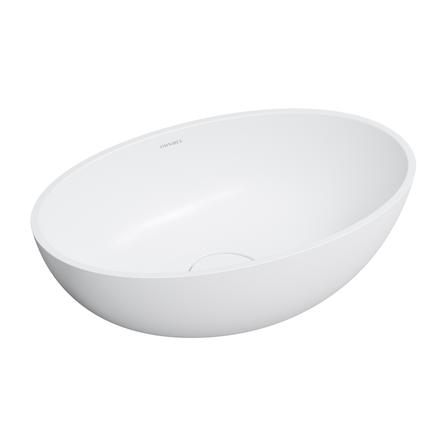 Darmowa Dostawa - Umywalka 50x32 cm owalna nablatowa biała Omnires Shell M+ SHELL500UNBM