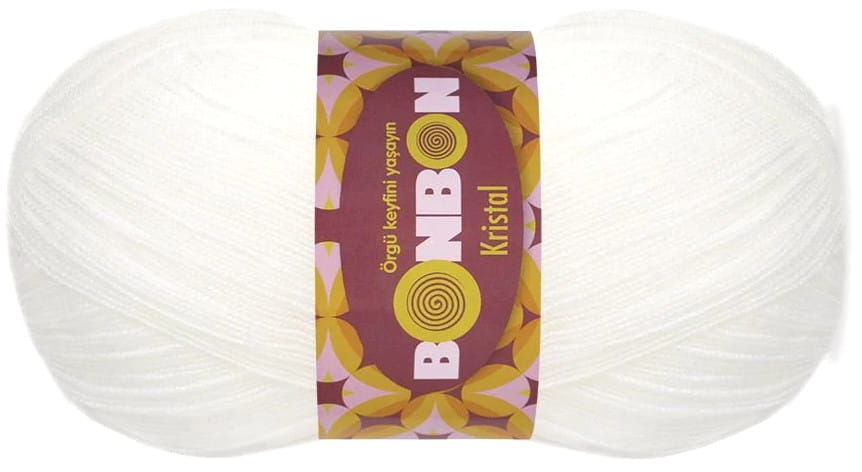 Włóczka BonBon Kristal 100gr kol. 98200 / biały