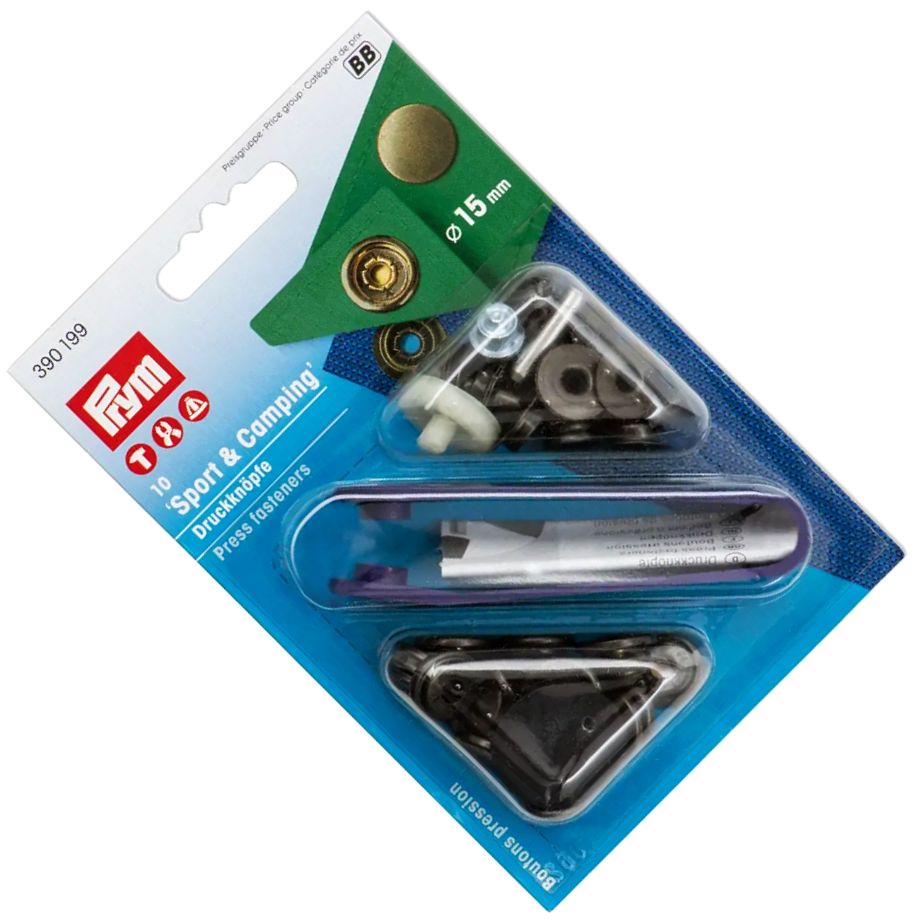 napy sport & camping stary mosiądz fi 15mm PRYM 390199 .