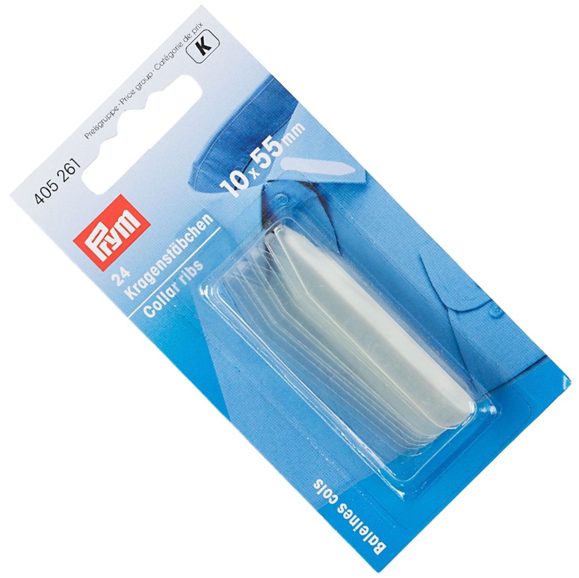 wkłady do kołnierzyków 10x55 PRYM 405261 .