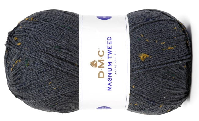 włóczka MAGNUM TWEED DMC kol. 076 / stalowy 400gr