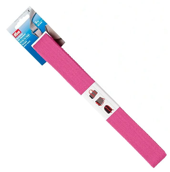 taśma bawełniana do torby, paska różowa 30mm 3mb PRYM 965189 .