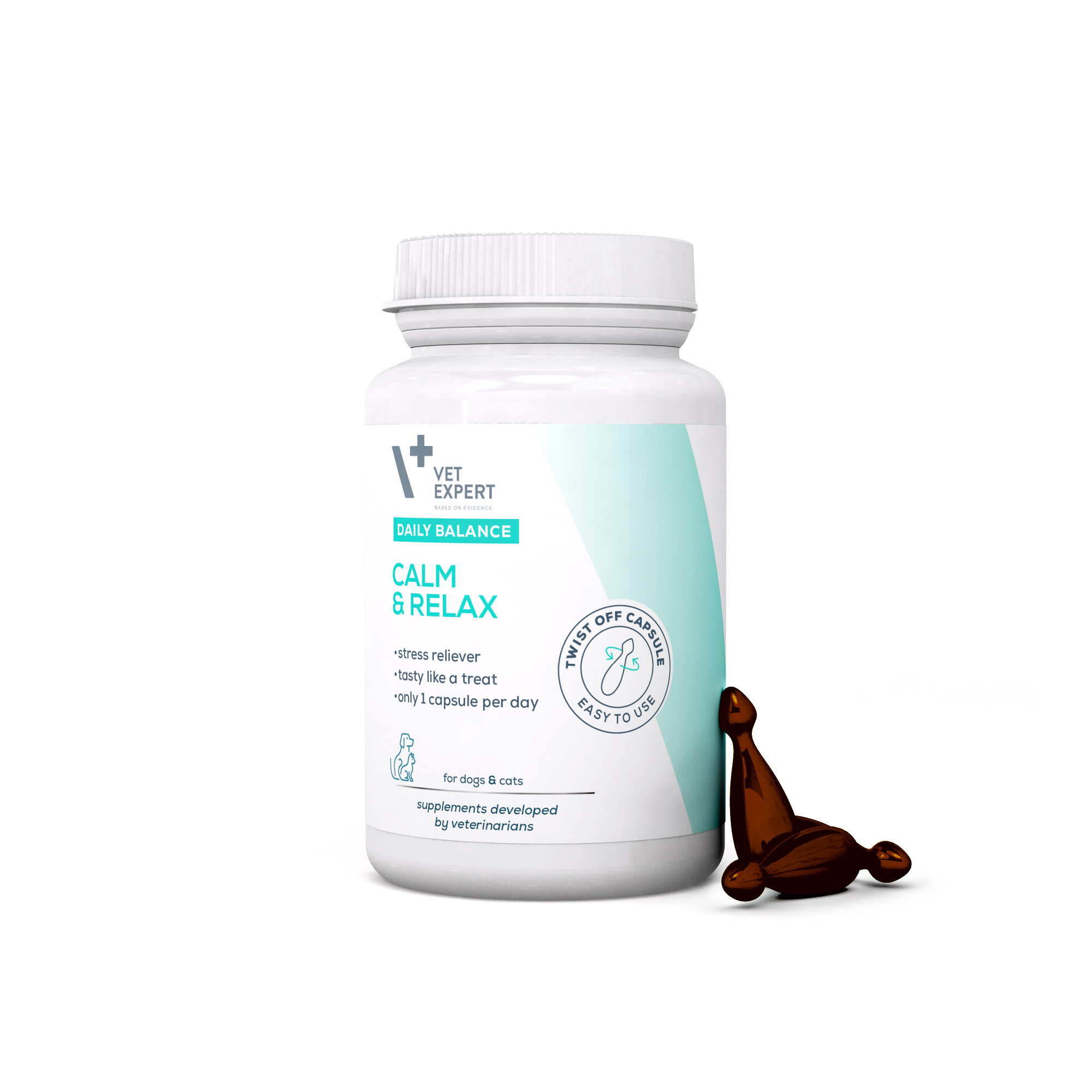 Calm & Relax | VET EXPERT | 30 kaps. | Wsparcie spokoju i relaksu dla psa i kota