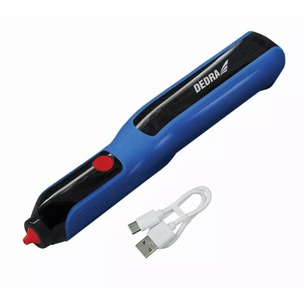 Pistolet do kleju w laskach bezprzewodowy USB Dedra