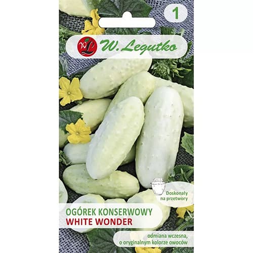 2 g, Polní nakládaná okurka White Wonder F1 - : Monžstvo balíkov: 2 g