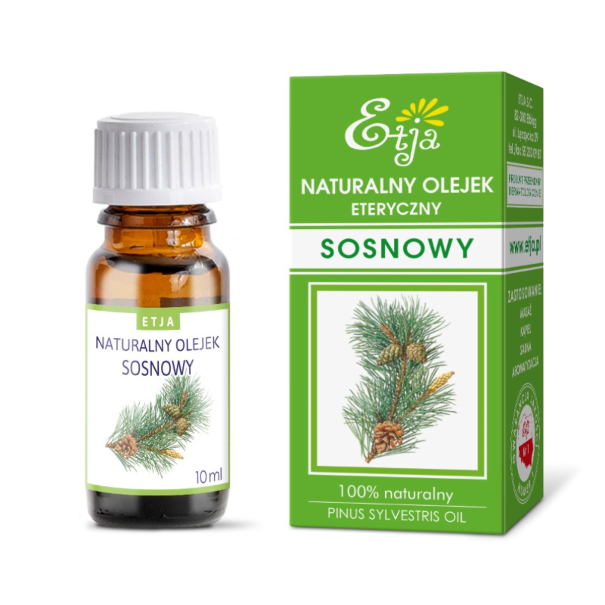 Etja - naturalny olejek eteryczny, sosnowy, 10 ml