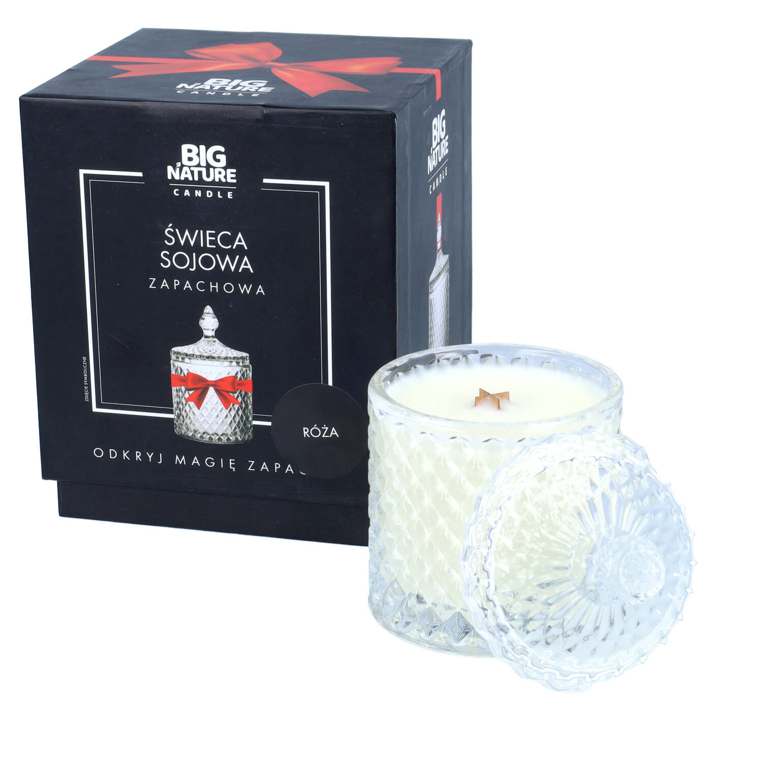 Big nature - świeca sojowa róża, 115 g