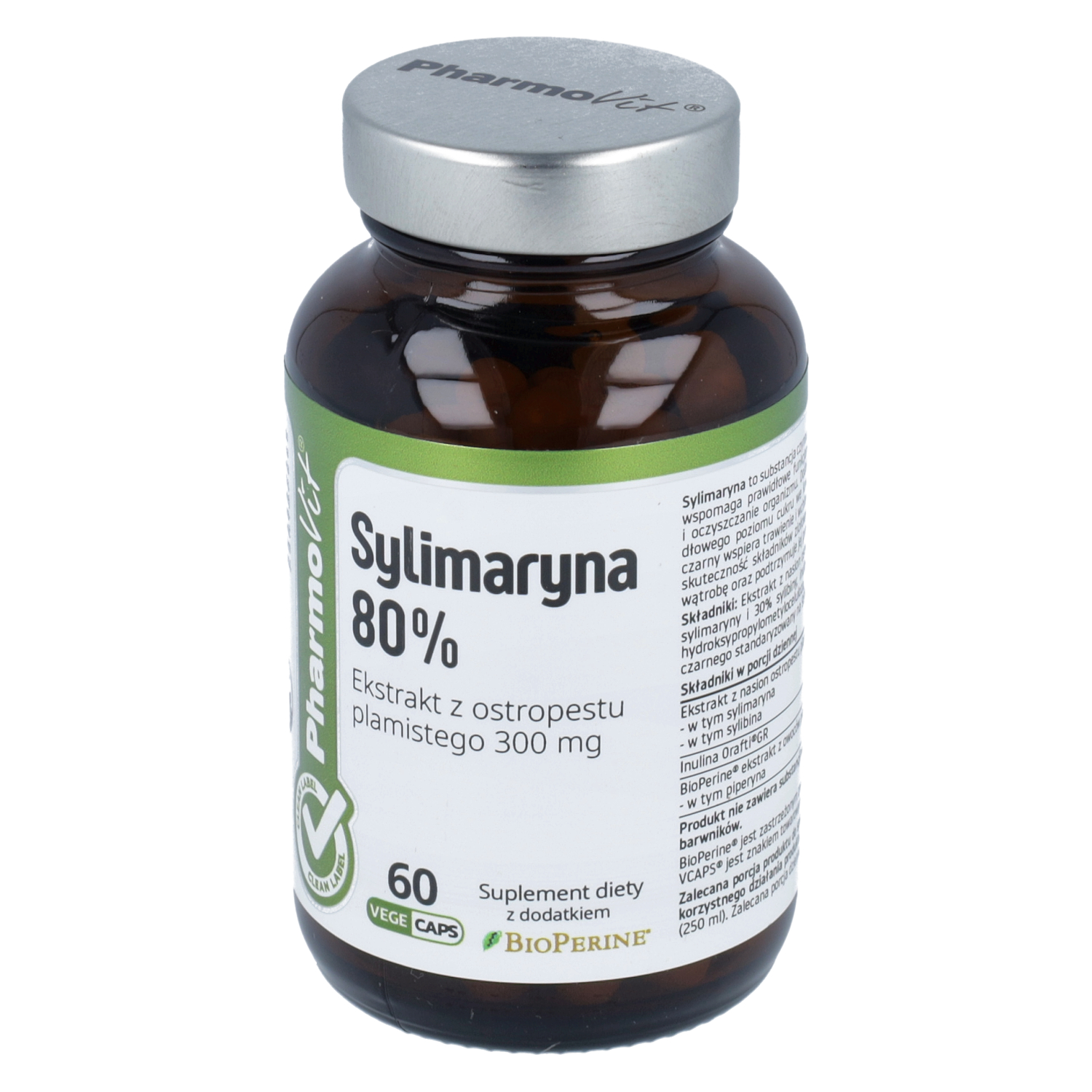 Pharmovit sylimaryna 80%, 60 kapsułek vege