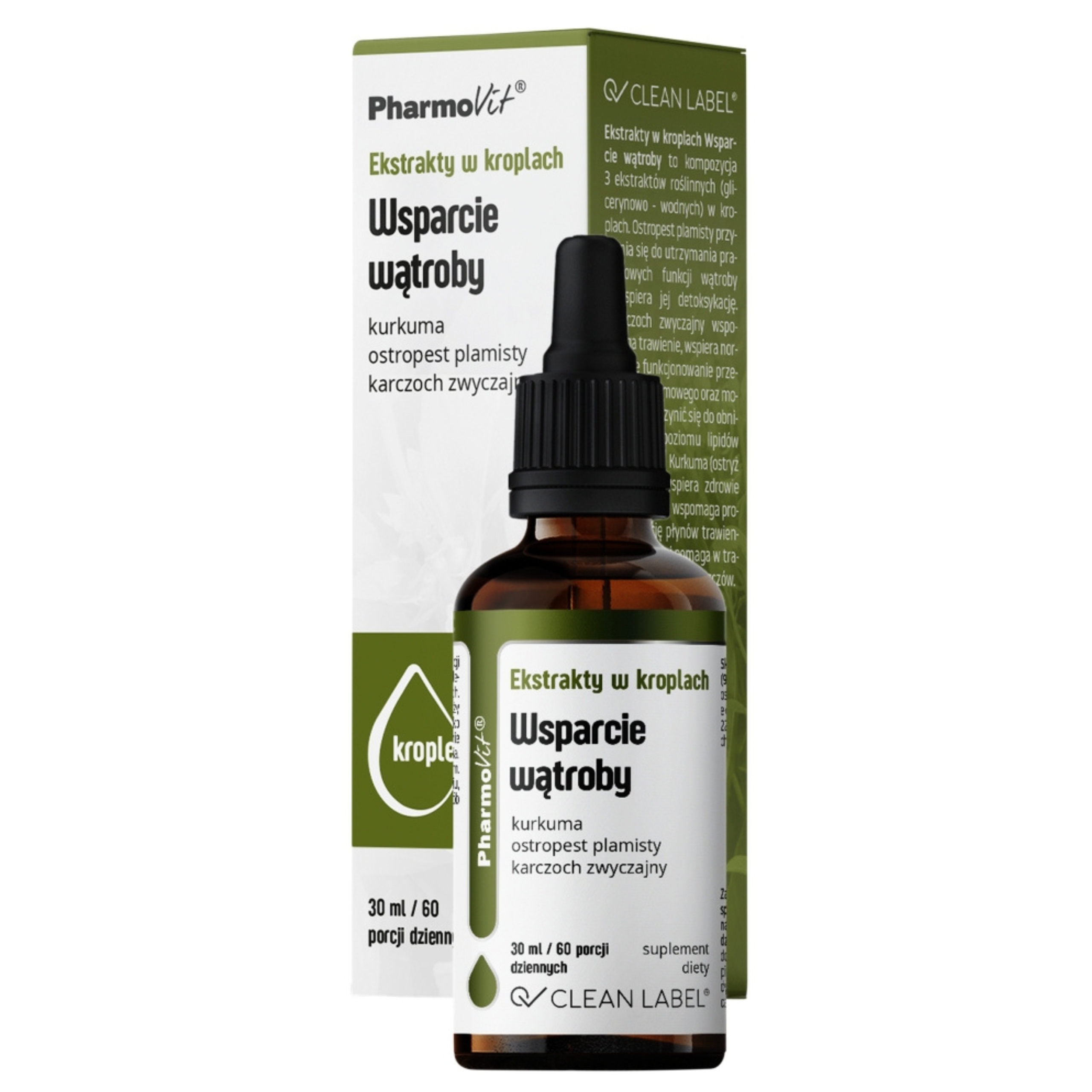 Pharmovit ekstrakty w kroplach wsparcie wątroby, 30 ml