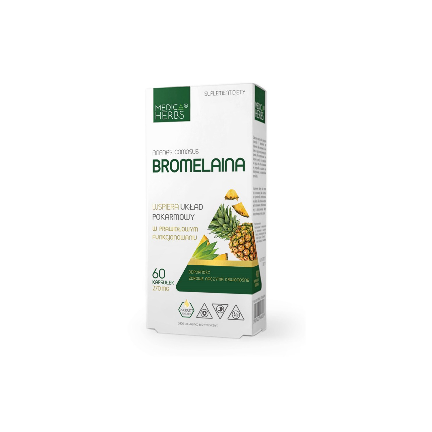 Medica herbs bromelaina 270 mg, 60 kapsułek