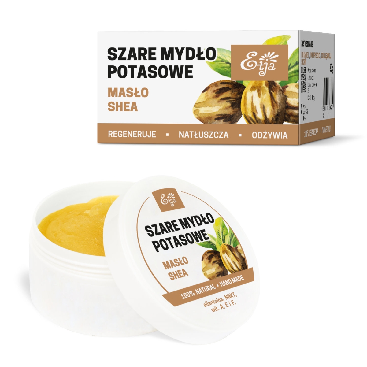 Etja - mydło z masłem shea, skóra wrażliwa, 80 g