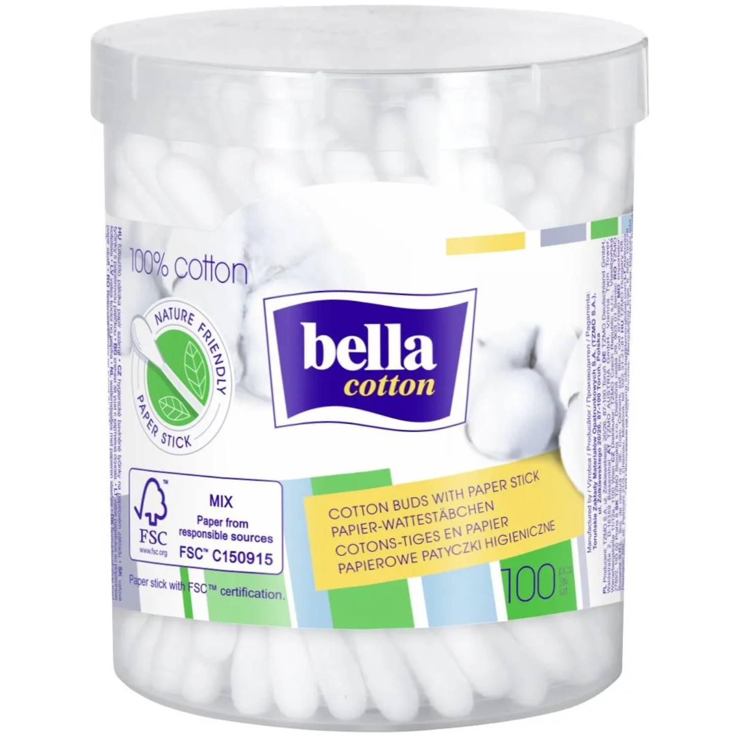Bella cotton - patyczki higieniczne, 100 sztuk