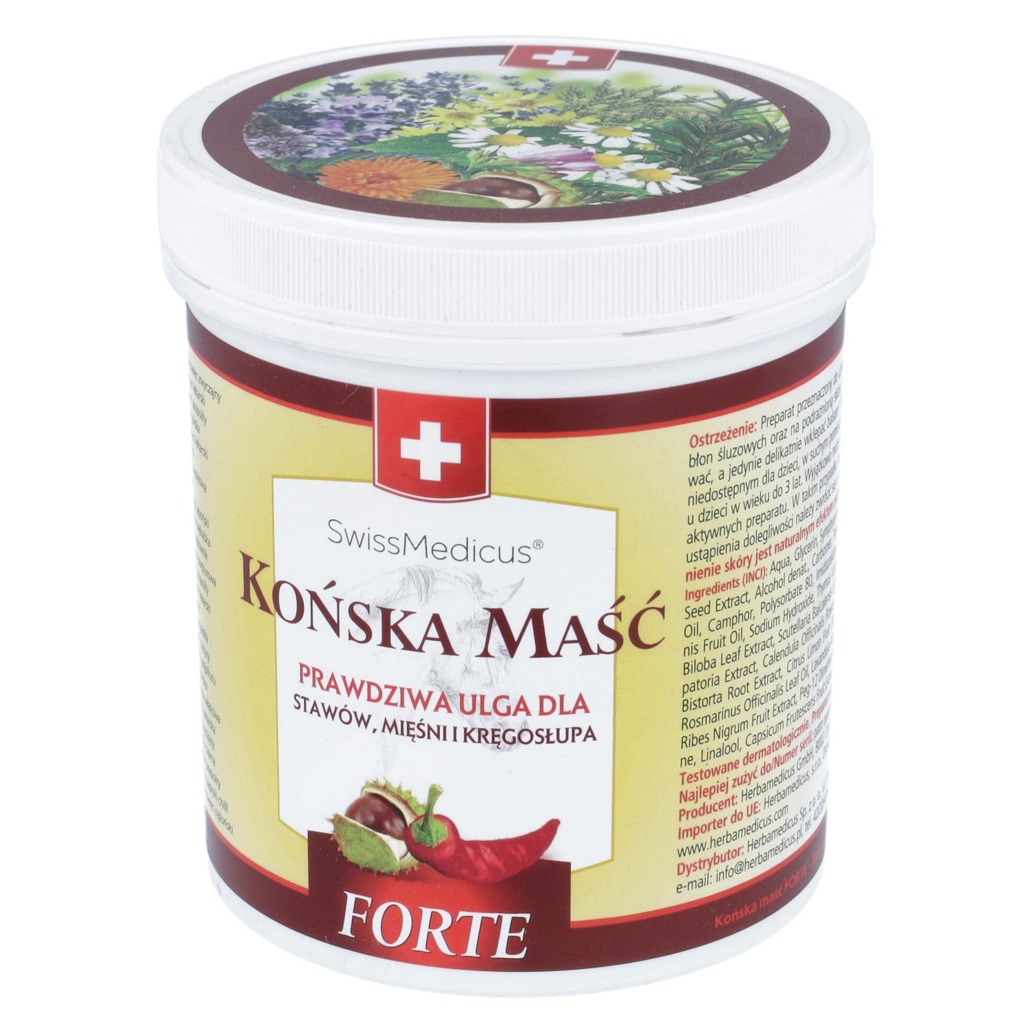 Herbamedicus - maść końska rozgrzewająca forte, 500 ml