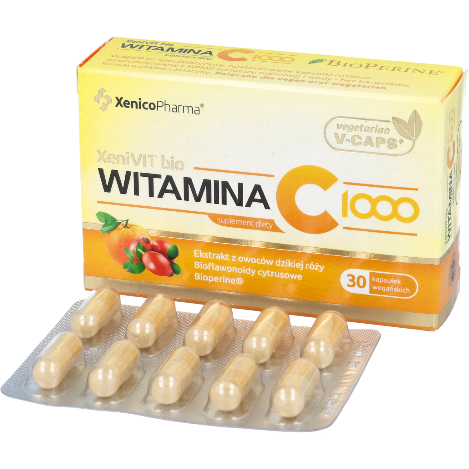 Xenivit bio witamina c 1000, 30 kapsułek