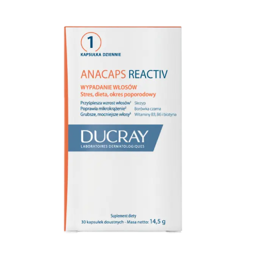 Ducray, anacaps reactiv, 30 kapsułek