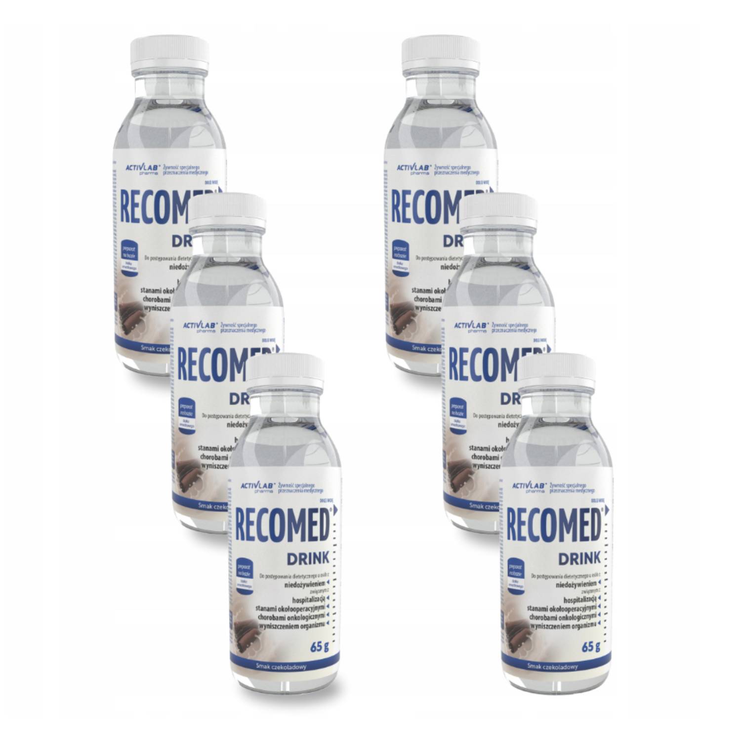 Recomed drink - preparat odżywczy, smak czekoladowy, 6 x 65 g
